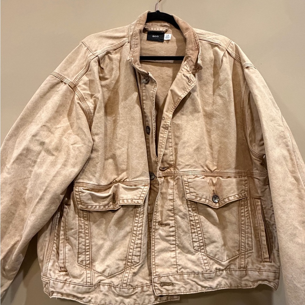 Urban Outfitter's BDG Men's Beige Acid Wash Trucker Jacket
